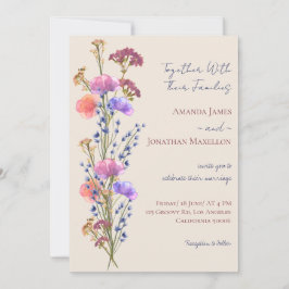 Rustiek Beige Acryl Bloemen Boeket Bruiloft Kaart