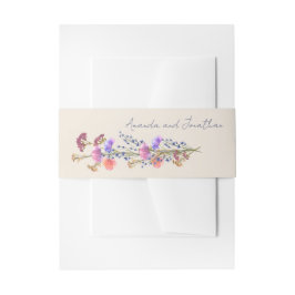 Rustiek Beige Acryl Bloemen Boeket Bruiloft Uitnodigingen Wikkel