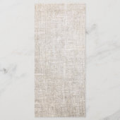 Rustiek Beige Acryl Bloemen Menu Kaart (Achterkant)