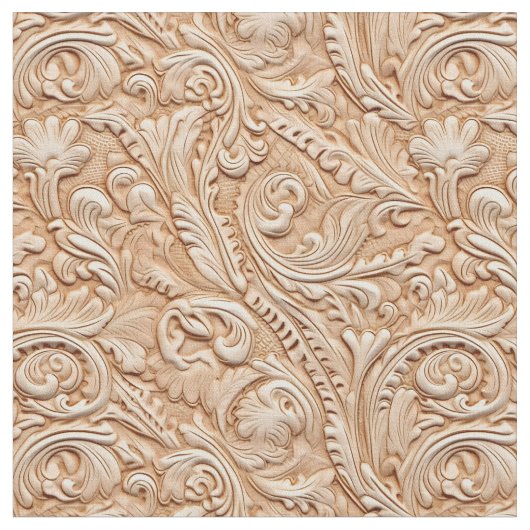 Rustiek beige bewerkt leer stof (Close Up)