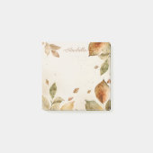 Rustiek Beige Bruin eenvoudige Vallende bladeren Post-it® Notes (Voorkant)