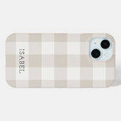 Rustiek Beige Buffel Check Monogram Case-Mate iPhone Case (Achterkant (horizontaal))