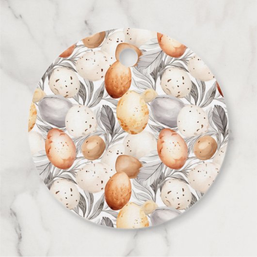  rustiek beige paasfeest bedankjes labels (Achterkant)