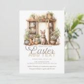 rustiek beige paasfeest kaart (Staand voorkant)