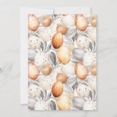 rustiek beige paasfeest kaart (Achterkant)