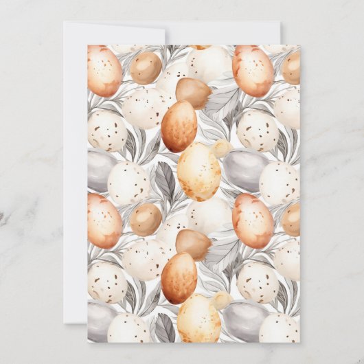 rustiek beige paasfeest kaart (Achterkant)