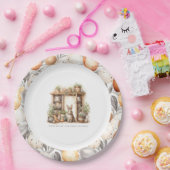  rustiek beige paasfeest papieren bordje (Feest)