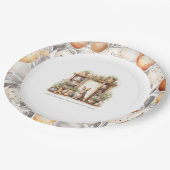  rustiek beige paasfeest papieren bordje (Gekanteld)