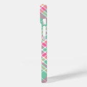 Rustiek Beige Rode Buffel Check Monogram Case-Mate iPhone Case (Achterkant / Links)