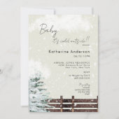 Rustiek Beige Sneeuwachtige Baby Het is koud Buite Kaart (Voorkant)