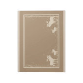 Rustiek beige swirl moose notitieblok (Linkerzijde)