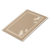 Rustiek beige swirl moose notitieblok (Schuin)
