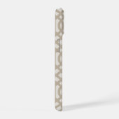 Rustiek Beige Trellis Monogram iPhone 15 Case (Rechterkant)