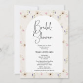 Rustiek Beige Waterverf Wildflower Vrijgezellenfee Kaart (Achterkant)