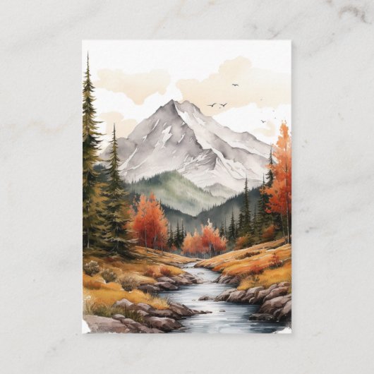 Rustiek Beige Woodland Beer Mountain Luier Raffle Informatiekaartje (Achterkant)