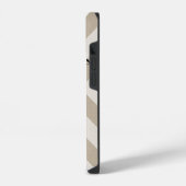 Rustiek Beige X Chevron Monogram iPhone Hoesje (Linkerkant)
