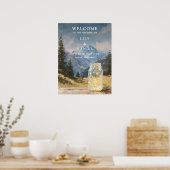 Rustiek berg metsonestaart bruiloft welkom bord poster (Keuken)