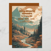 Rustiek Bergbos Evergreen 1e Verjaardag Kaart (Voorkant / Achterkant)