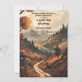 Rustiek Bergbos Evergreen Baby shower Kaart (Voorkant)