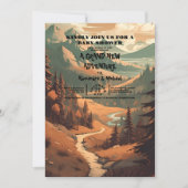 Rustiek Bergbos Evergreen Baby shower Kaart (Voorkant)