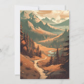 Rustiek Bergbos Evergreen Baby shower Kaart (Achterkant)