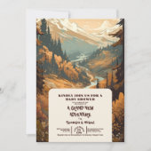 Rustiek Bergbos Evergreen Baby shower Kaart (Voorkant)