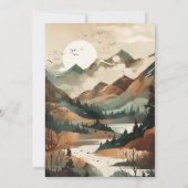 Rustiek Bergbos Evergreen Baby shower Kaart (Achterkant)