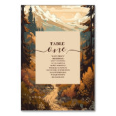 Rustiek Bergbos Evergreen Bruiloft Kaart (Voorkant)