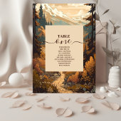 Rustiek Bergbos Evergreen Bruiloft Kaart