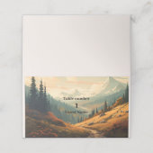 Rustiek Bergbos Evergreen Bruiloft Plaatskaartje (Buitenkant ongevouwen)