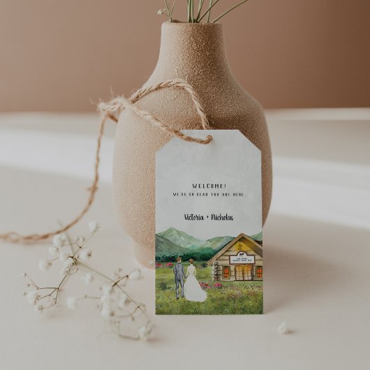 rustiek bergbos | Huwelijk Dank u Cadeaulabel