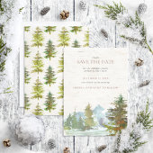 Rustiek Bergbos Kerstmis Save the Date