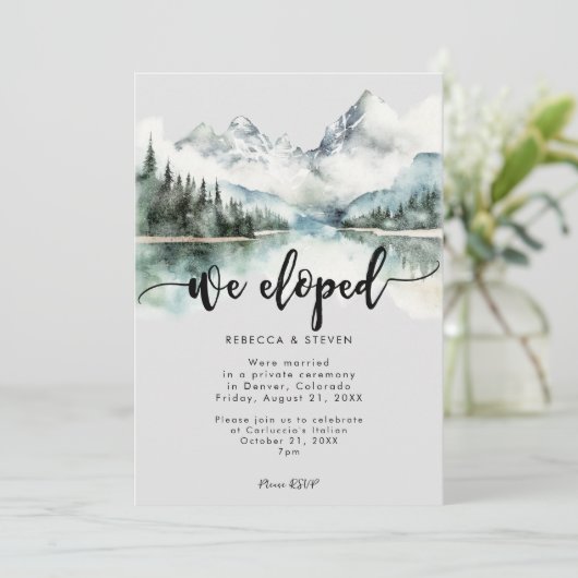 Rustiek bergbos We hielden uitnodiging (Staand voorkant)