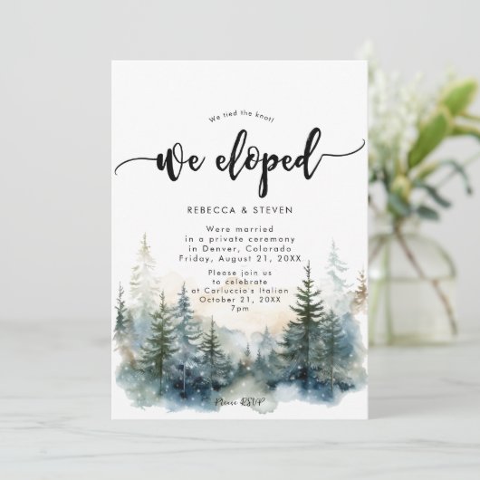 Rustiek bergbos We hielden uitnodiging (Staand voorkant)