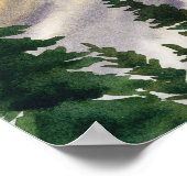 Rustiek Bergen Herten Baby shower Welcomer teken Poster (Hoek)