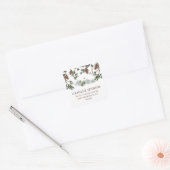Rustiek Bergen Jongen Baby shower Vierkante Sticker (Envelop)