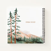 Rustiek berglandschap pijnbomen Gastenboek Notitieboek (Achterkant)