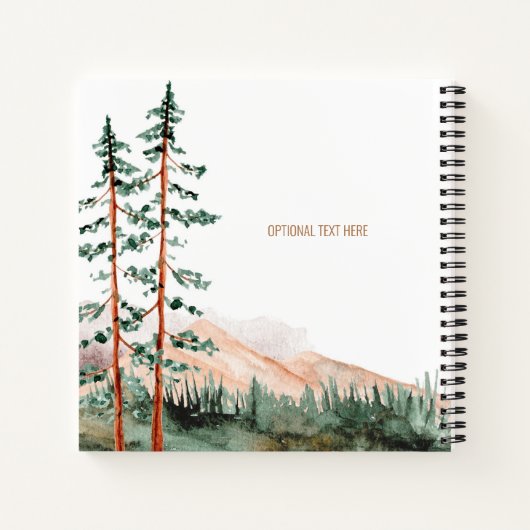 Rustiek berglandschap pijnbomen Gastenboek Notitieboek (Achterkant)