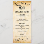 rustiek bergperkament plat menu (Voorkant)