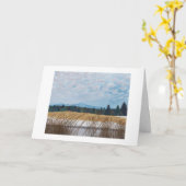 Rustiek bergwinterlandschap kaart (Gele Bloem)