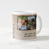 Rustiek Best Dad Vaderdag 6 Foto Grote Koffiekop (Voorkant rechts)