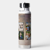 Rustiek Best Dad Vaderdag 6 Foto Waterfles (Rechts)