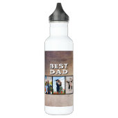 Rustiek Best Dad Vaderdag 6 Foto Waterfles (Links)
