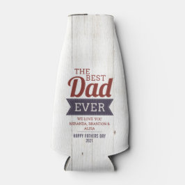 Rustiek Beste Pap Ooit Vader`s Day Bottle Cooler