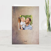 Rustiek Beste Papa Familie Foto Vaderdag Feestdagen Kaart (Achterkant)