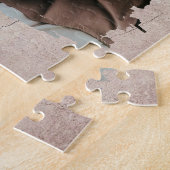 Rustiek Beste Papa Familie Foto Vaderdag Legpuzzel (Zijkant)