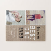 Rustiek Beste vader Familie 2 Foto Legpuzzel (Horizontaal)