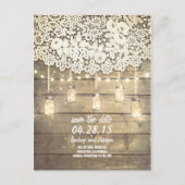 Rustiek bewaar de datum aankondigingskaart (Voorkant)