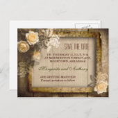  rustiek Bewaar de datum Post Cards Aankondigingskaart (Voorkant / Achterkant)