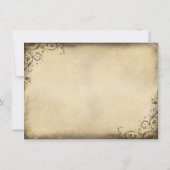  rustiek Bewaar de datumkaart met Blue Peony Save The Date (Achterkant)